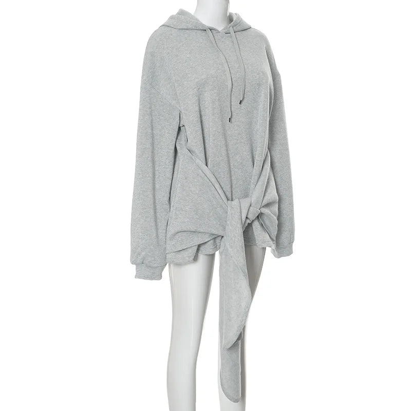 Natasha Hooded Bandage Sweatshirts (oversized)