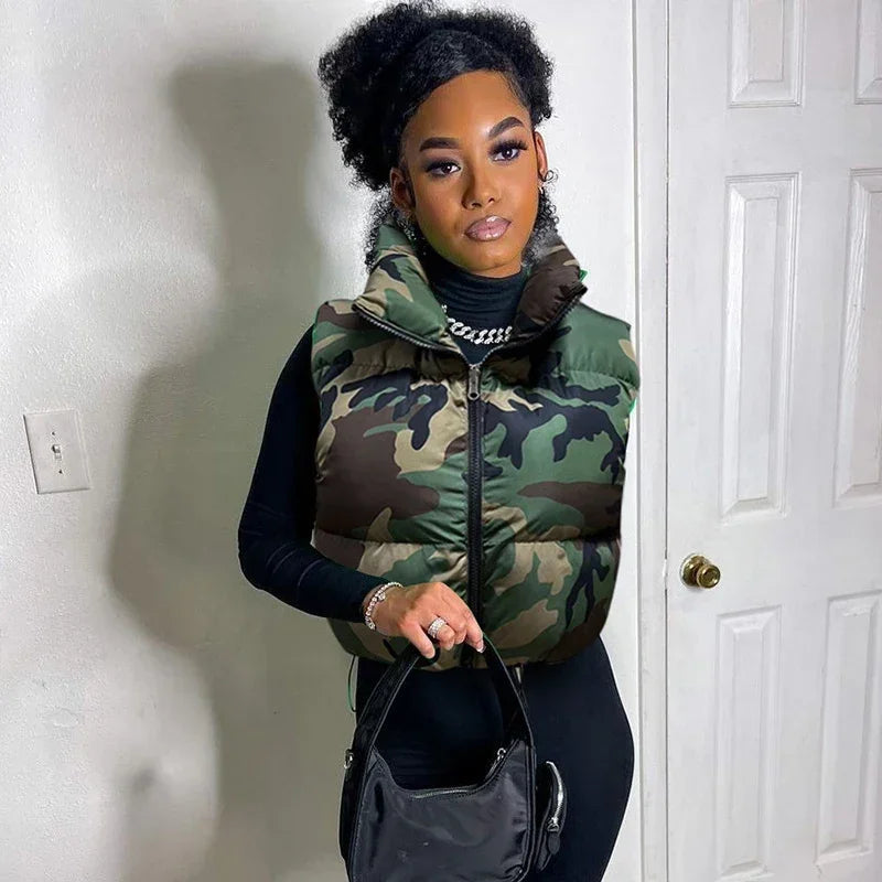 Caitlyn Camouflage Puffer Jackets