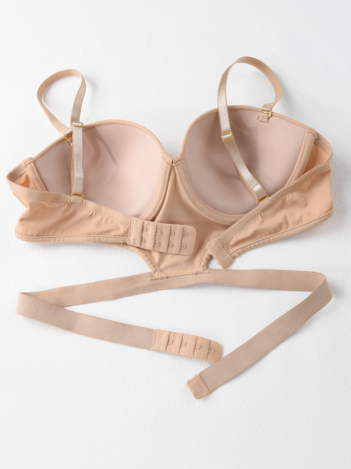 Stylish undertone beautiful back half cup smooth and exposed waist slim waist big exposed back push up bra