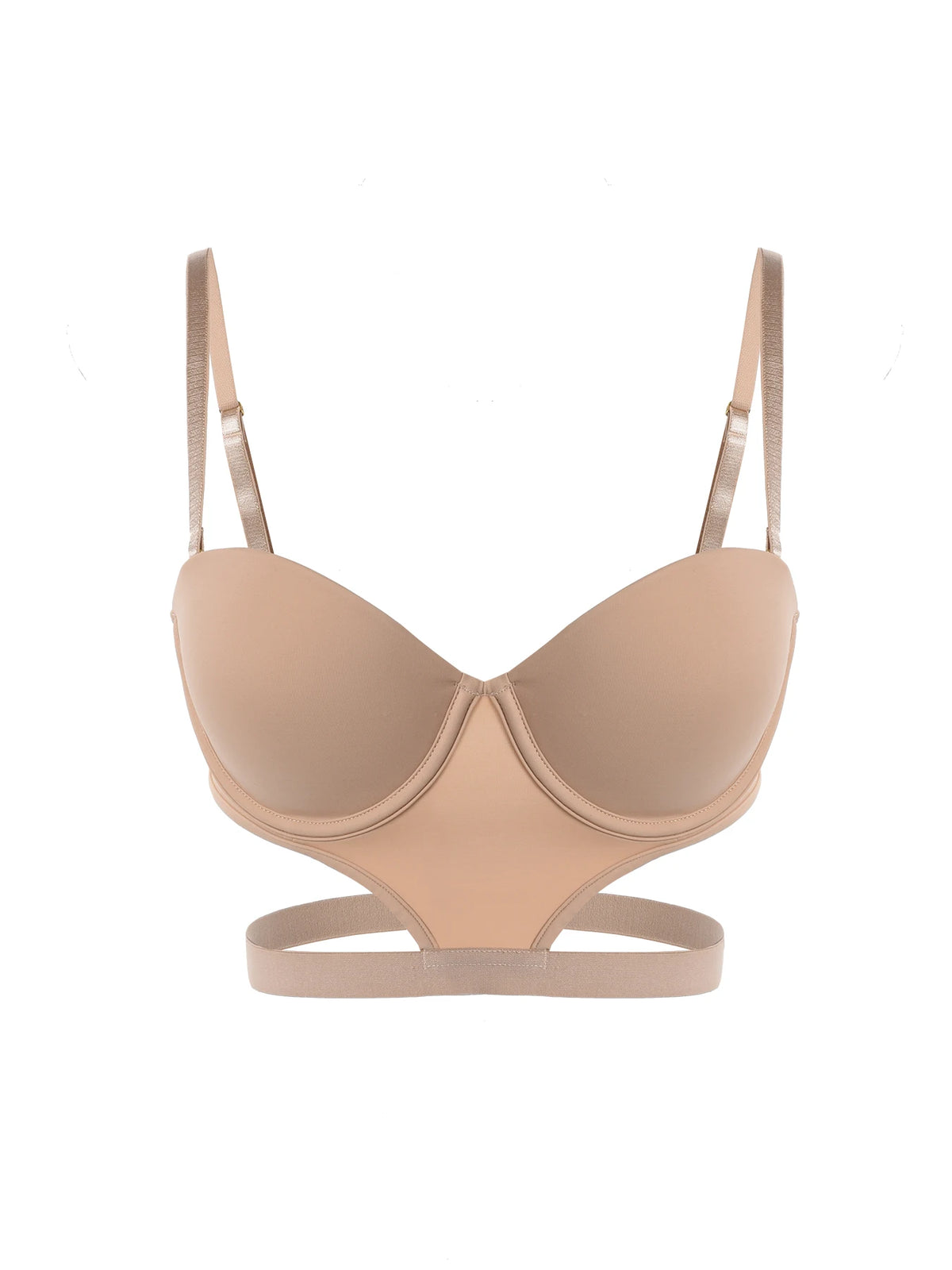 Stylish undertone beautiful back half cup smooth and exposed waist slim waist big exposed back push up bra