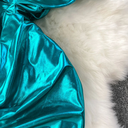 Chic Spliced Halter Diagonal Collar Dresses