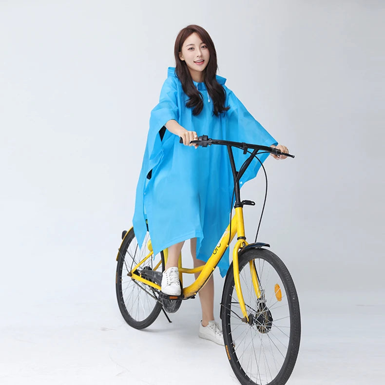 Transparent Windproof Bicycle Motorcycle Raincoat Woman Rain Poncho Impermeable EVA Hiking Raincoats