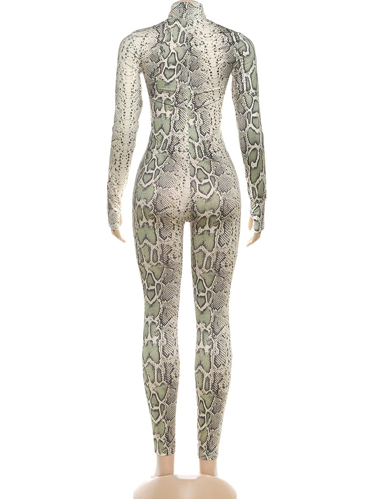 Snake Print Jumpsuit