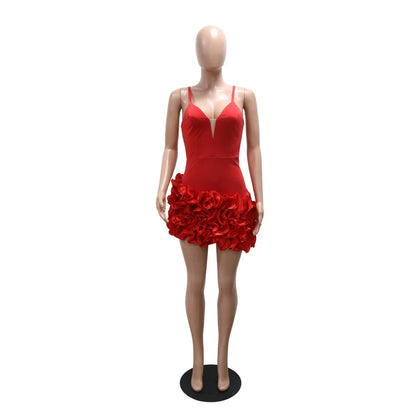 Luxury Ruffles Sleeveless Bodycon Pleated Mini Dresses