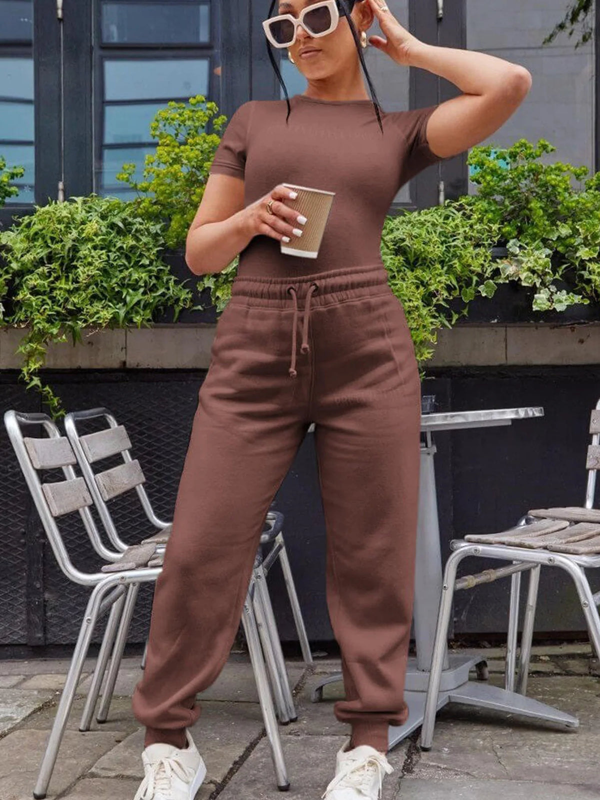 Versatile Slim Fit T-shirt + Loose Jogging Pant Sets