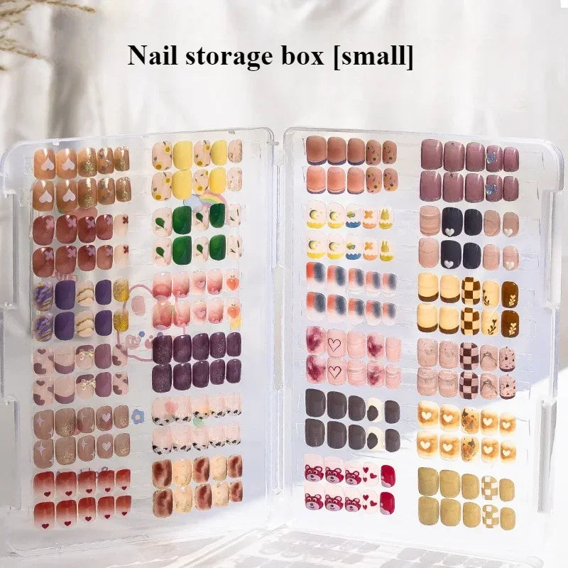 Nail Wear Storage Box Dustproof Transparent Storage Book Nail Plate Style Works Display Color Card Book Nails Supplies tool new