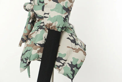 Cotton-padded Coat Lapel Loose Zipper Solid Color Coats