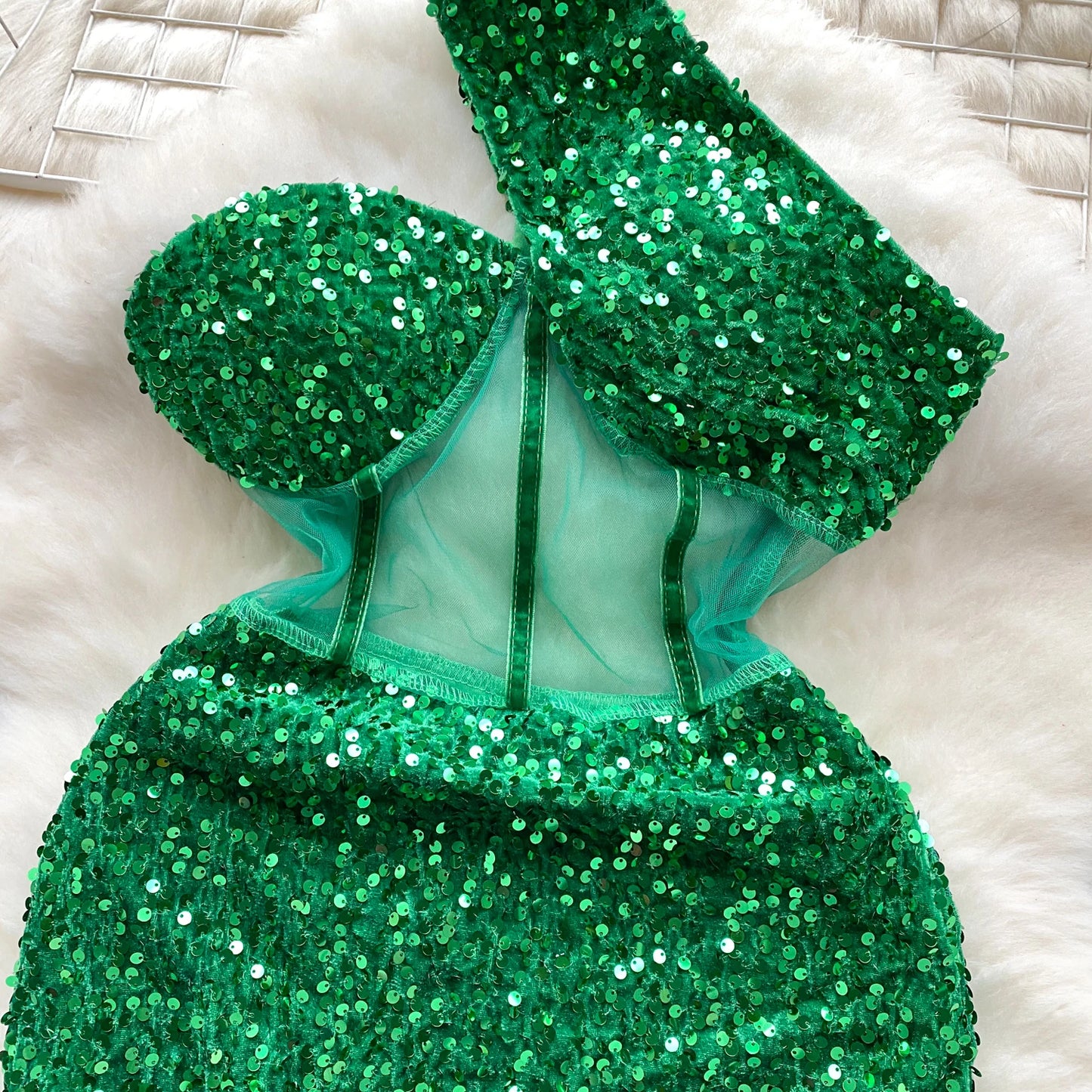 Glamour Off-Shoulder Sequin Dresses