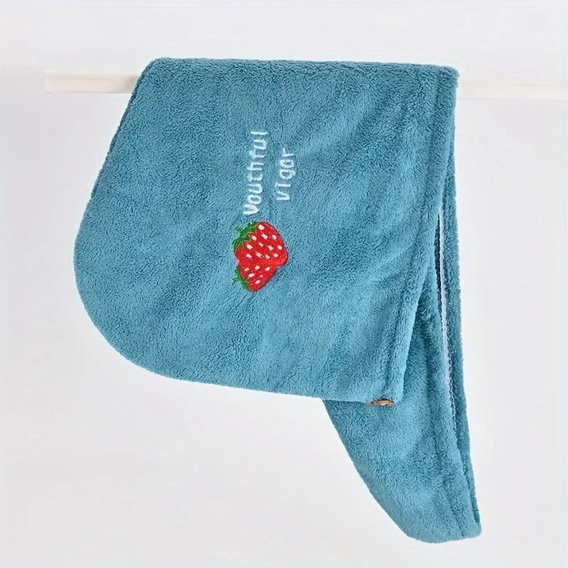 Quick Dry Shower Cap Turban for Women Girls Bathroom Super Absorbent Soft Towel Hair Dry Wrap Bonnets Cute Hair Drying Towel
