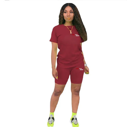 Daily O-Neck Short Sleeve + Shorts Matching Sets