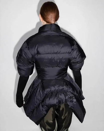 Celebrity High Quality Belt Thickened Bubble Coat