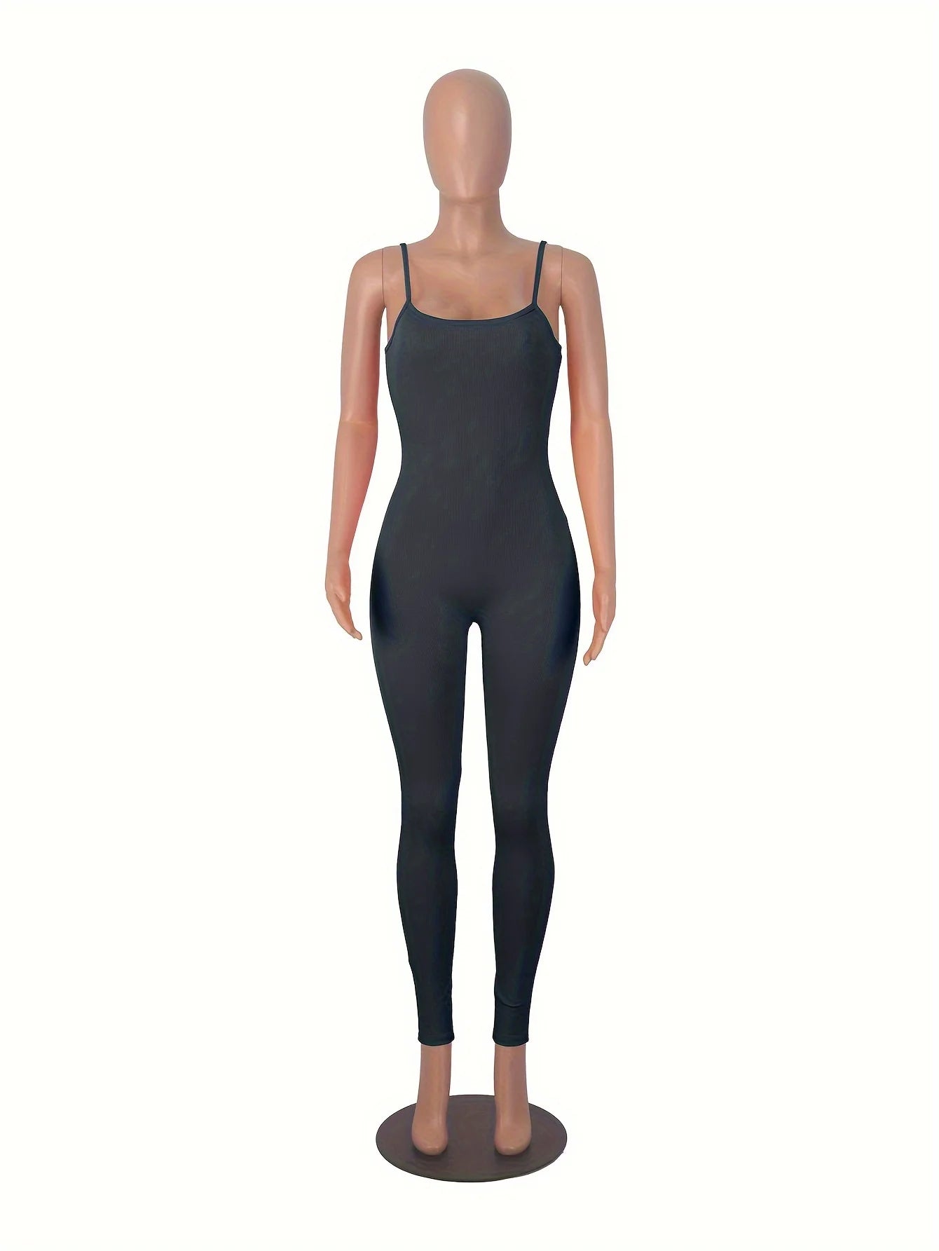 One Piece Bodycon Casual Daily Jumpsuits - Black