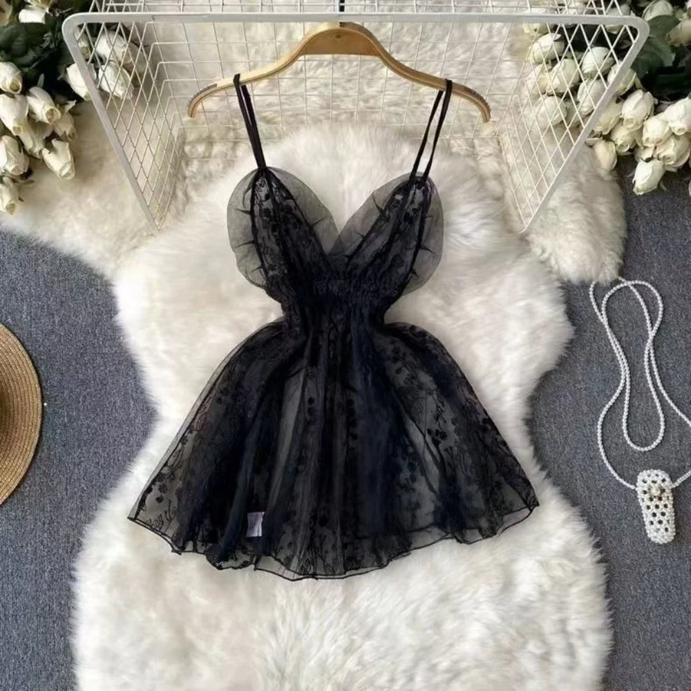 New Butterfly Lace Elegant Feminine Dresses for Women Comfortable