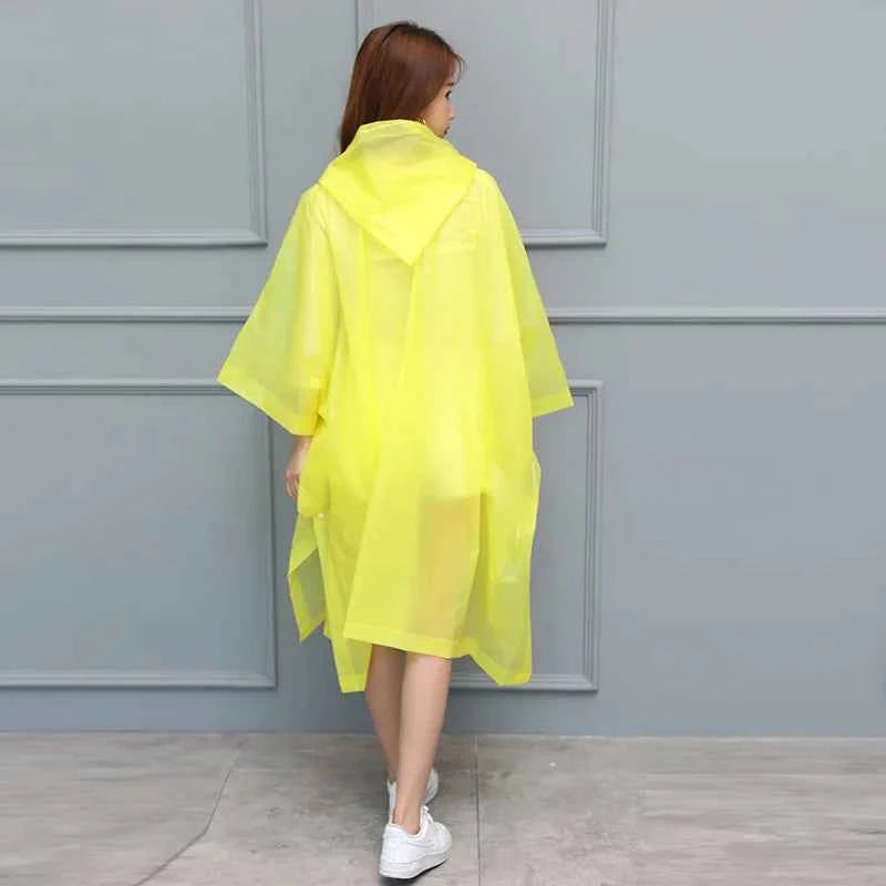 Transparent Windproof Bicycle Motorcycle Raincoat Woman Rain Poncho Impermeable EVA Hiking Raincoats