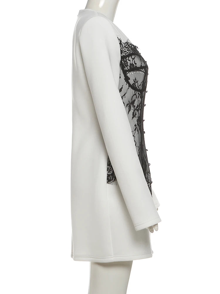 Lace Patchwork V-Neck Dresses