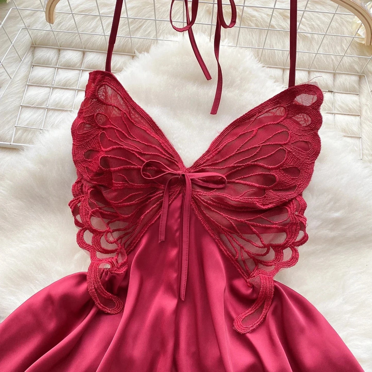 New Butterfly Lace Elegant Feminine Dresses for Women Comfortable