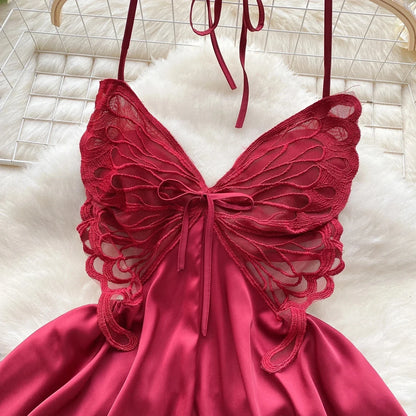 New Butterfly Lace Elegant Feminine Dresses for Women Comfortable