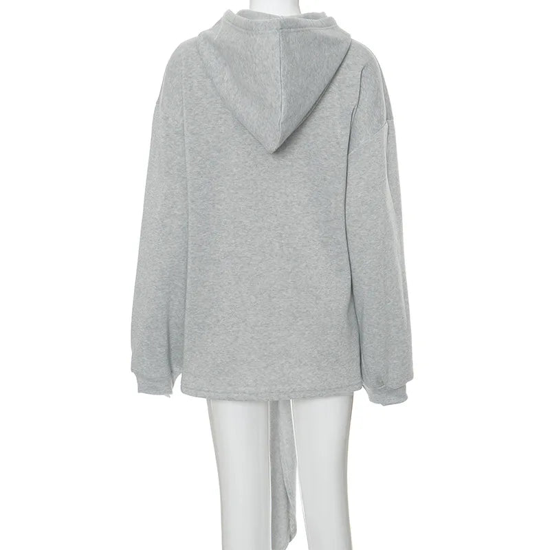 Natasha Hooded Bandage Sweatshirts (oversized)