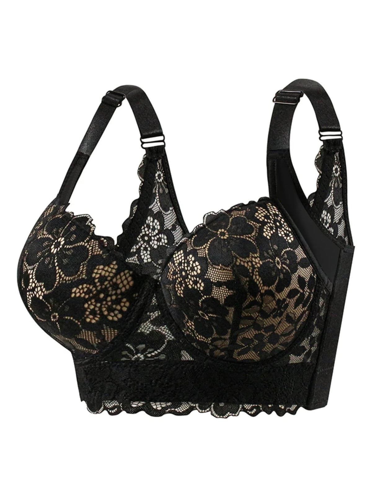 Lace Bra, Comfy & Breathable Bra, Steel Rim Bra Coverage Anti Sagging Sports