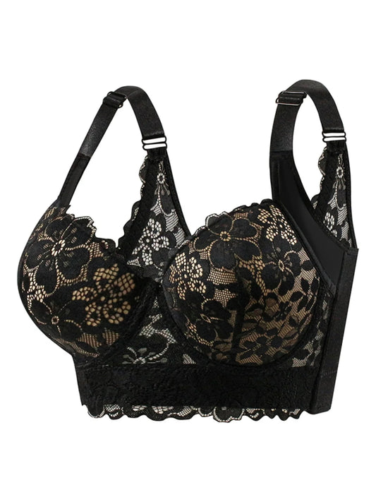 Lace Bra, Comfy & Breathable Bra, Steel Rim Bra Coverage Anti Sagging Sports