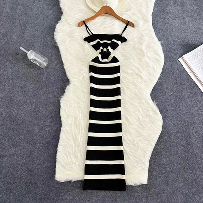 Striped Bodycon Beach Sundresses