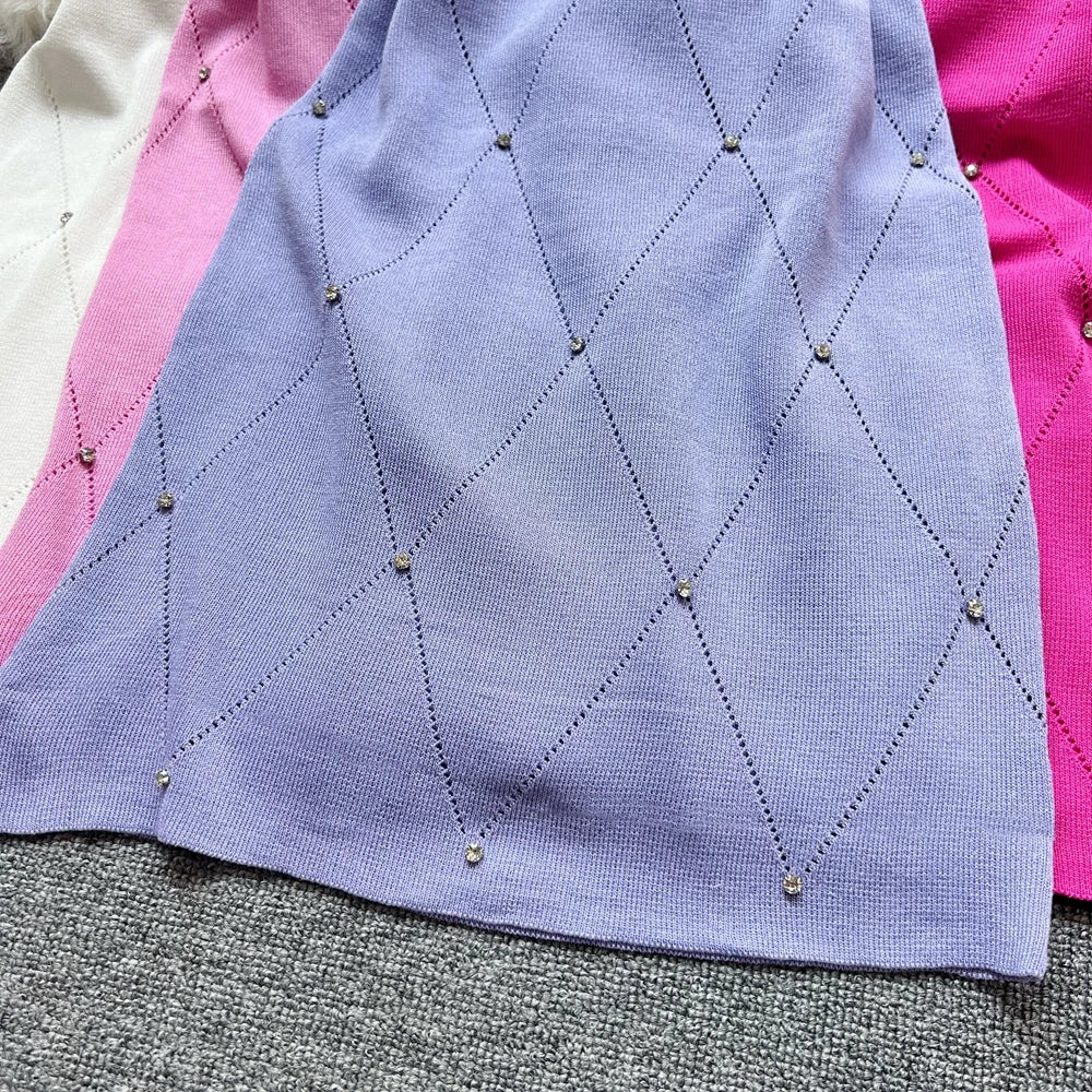 New Fashion Y2K Diamonds Bodycon Mini Dresses