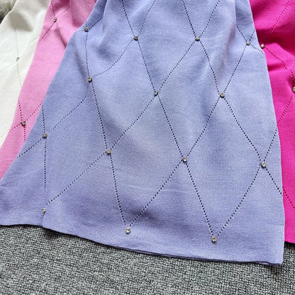 New Fashion Y2K Diamonds Bodycon Mini Dresses