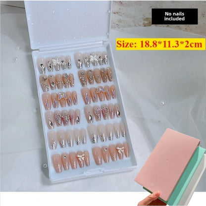 Nail Wear Storage Box Dustproof Transparent Storage Book Nail Plate Style Works Display Color Card Book Nails Supplies tool new