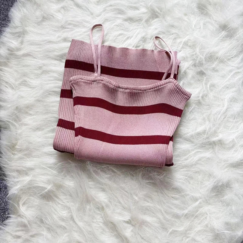 Striped Bodycon Beach Sundresses