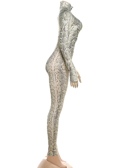 Snake Print Jumpsuit
