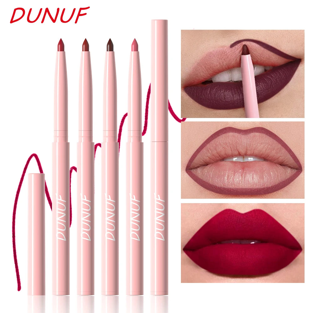 6pcs Lip Liner Pen Set Long-Lasting, Waterproof Sweatproof, Easy Coloring Non-fading Color Rendering Lip Gloss Set Beauty Makeup