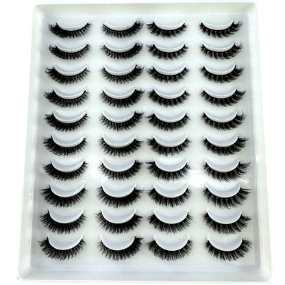 20 Pairs Natural long 3D Mink False Short Eyelashes