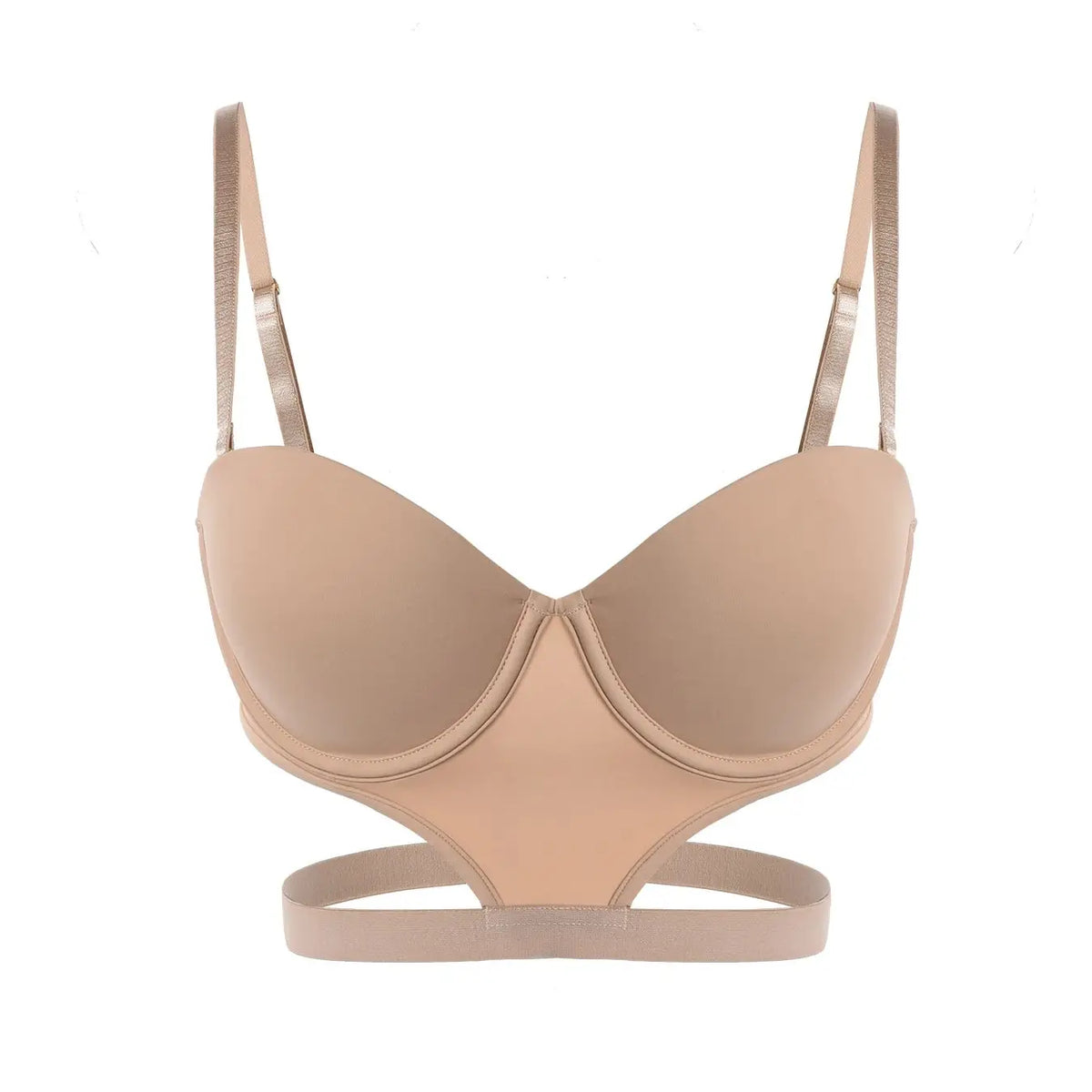 Stylish undertone beautiful back half cup smooth and exposed waist slim waist big exposed back push up bra