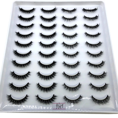 20 Pairs Natural long 3D Mink False Short Eyelashes