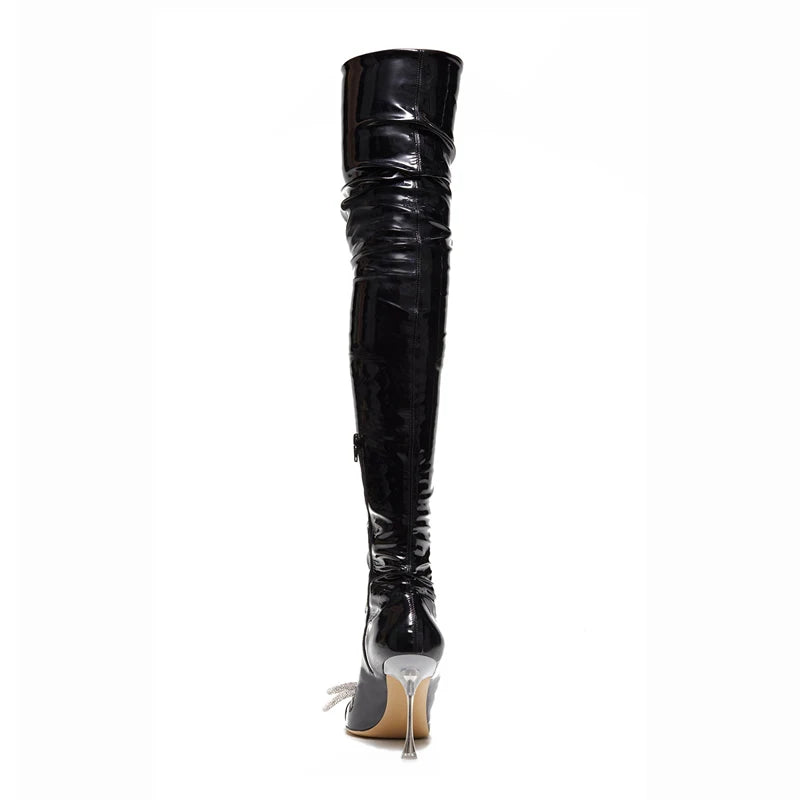 Reiley Patent Leather Pointed Toe Modern boot