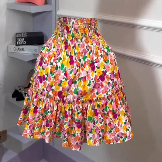 Bowknot Blouse + Ruched Mini Skirt Sets