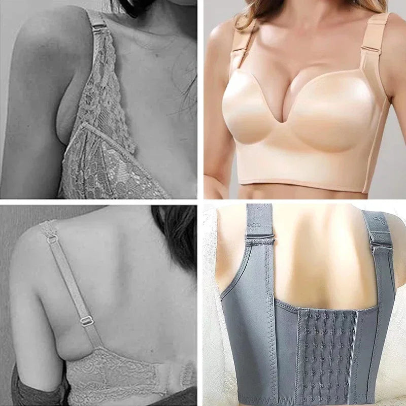 Back Full Coverage Wire Free Smooth Push Up Bra (Shapers)