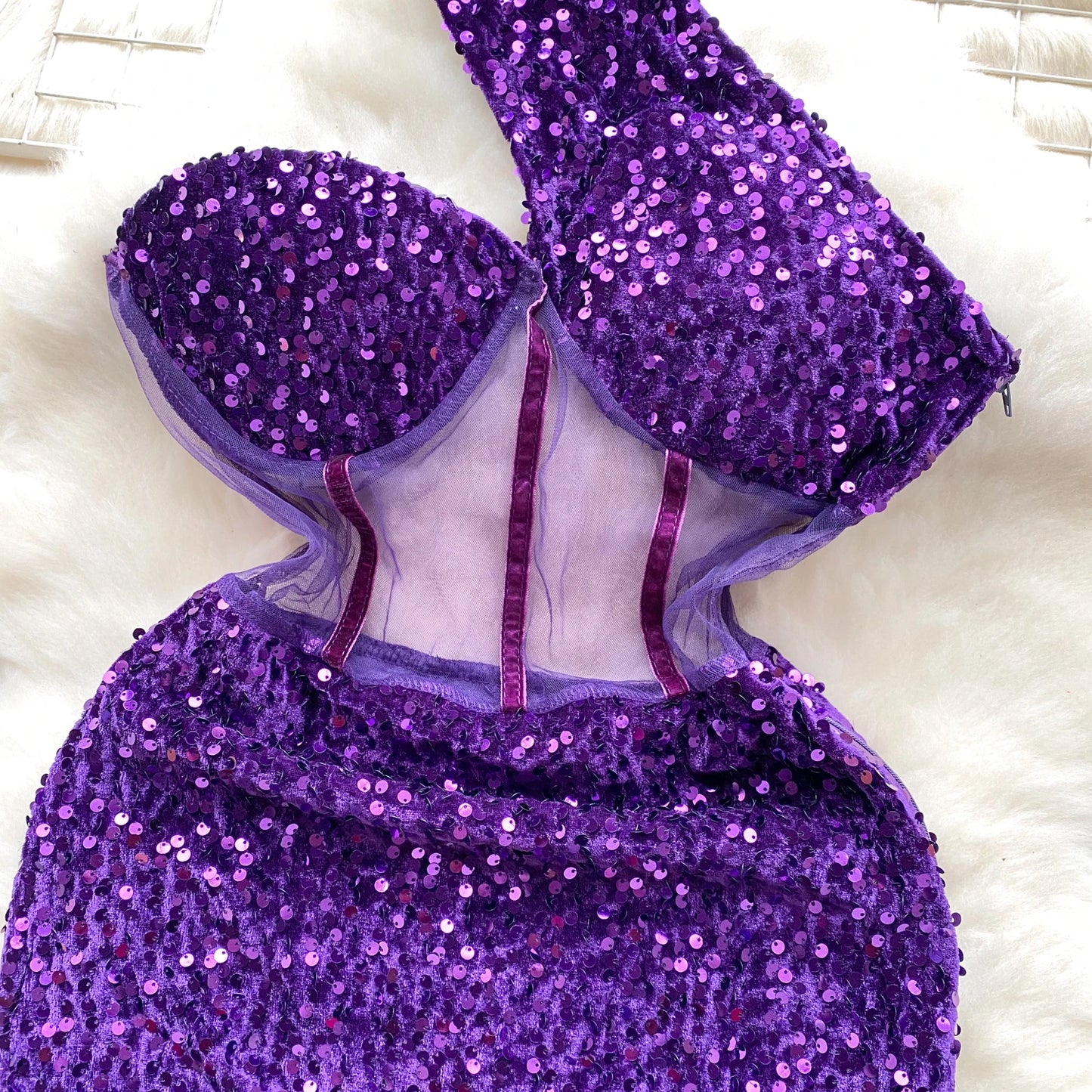 Glamour Off-Shoulder Sequin Dresses