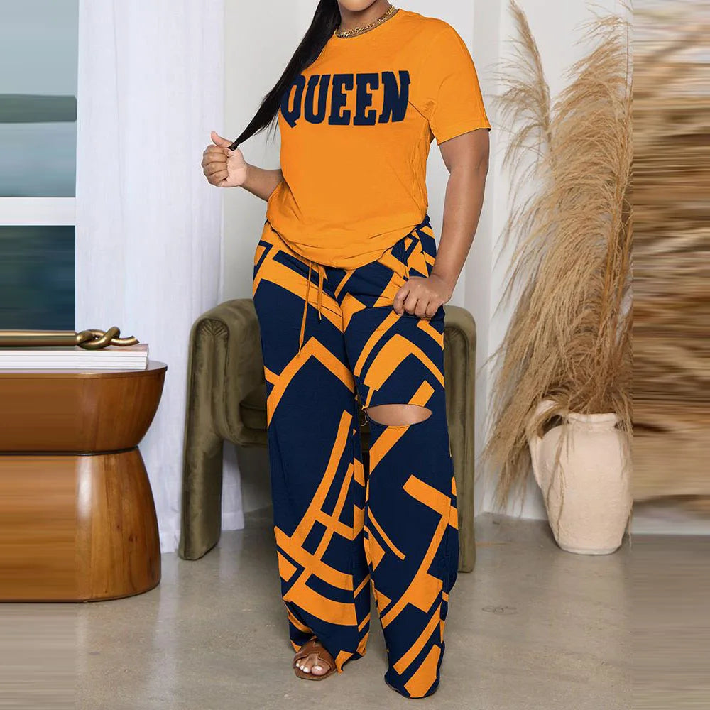 Tina Wide Leg Pants + T-shirt Set