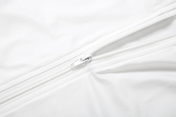 Daily Contrast Patchwork Full Sleeve Jacket+Shorts Simple Sporty Street Outfits