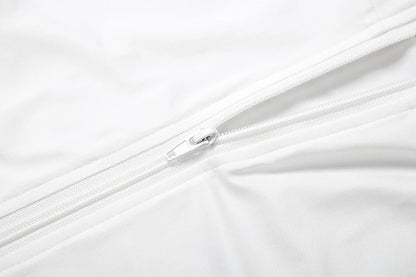 Daily Contrast Patchwork Full Sleeve Jacket+Shorts Simple Sporty Street Outfits