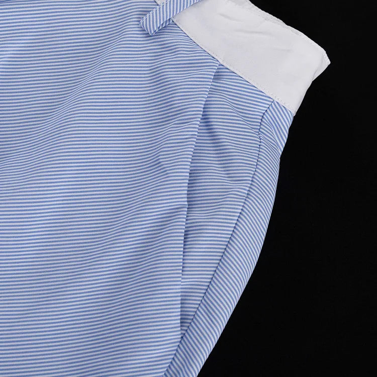 Lace Trim Crop Top + High Waist Flare Skirt Set