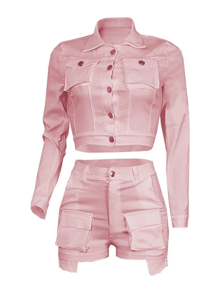 Women Two Piece Short Sets 