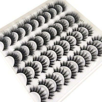 20 Pairs Natural long 3D Mink False Short Eyelashes