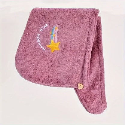 Quick Dry Shower Cap Turban for Women Girls Bathroom Super Absorbent Soft Towel Hair Dry Wrap Bonnets Cute Hair Drying Towel