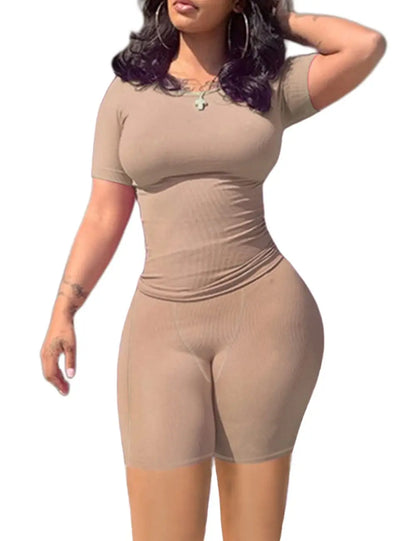 Short Sleeve Top + Elastic outfits (Loungewear)