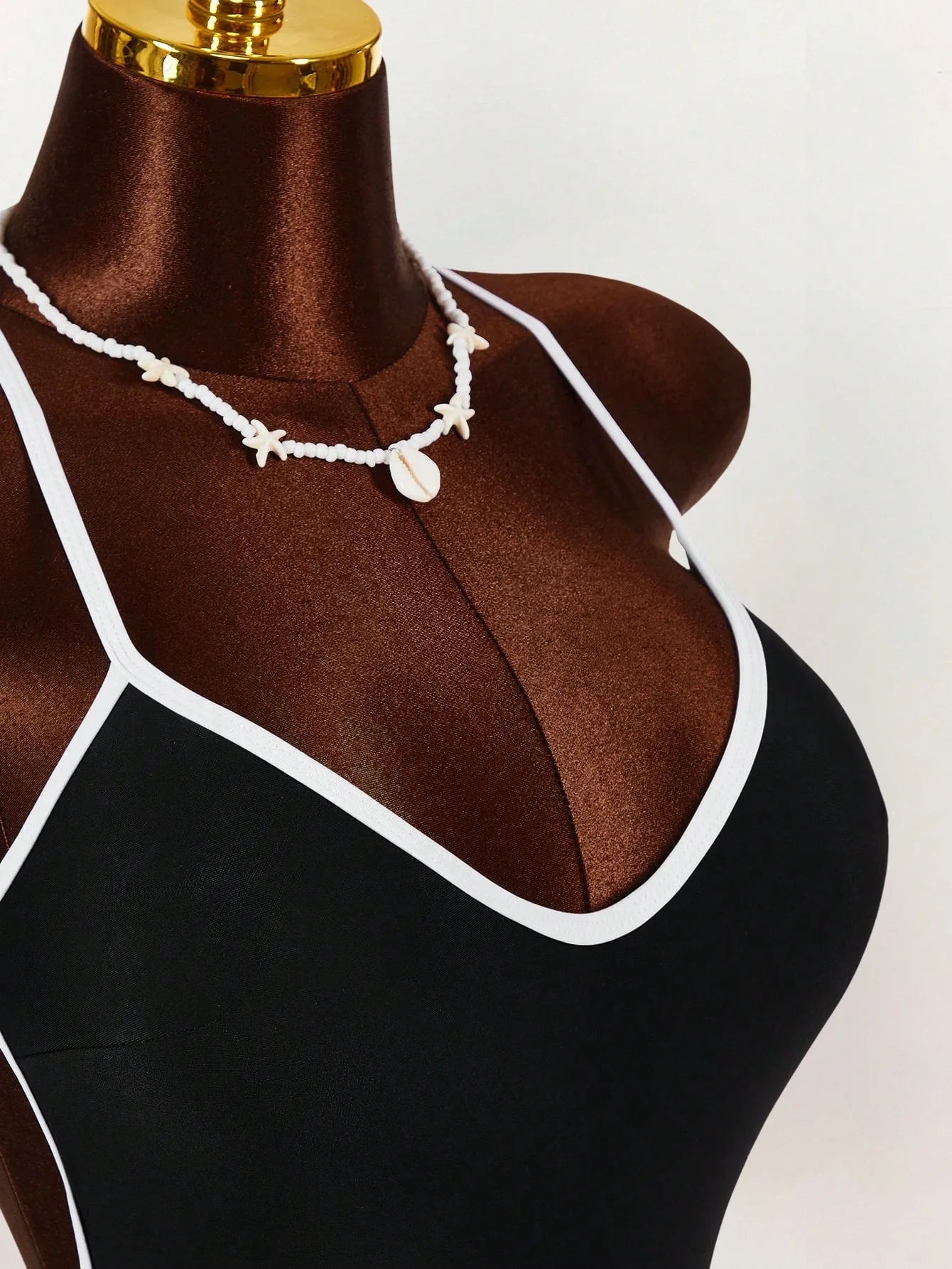 Black & White Contrast Sleeveless Bodysuit( for him)