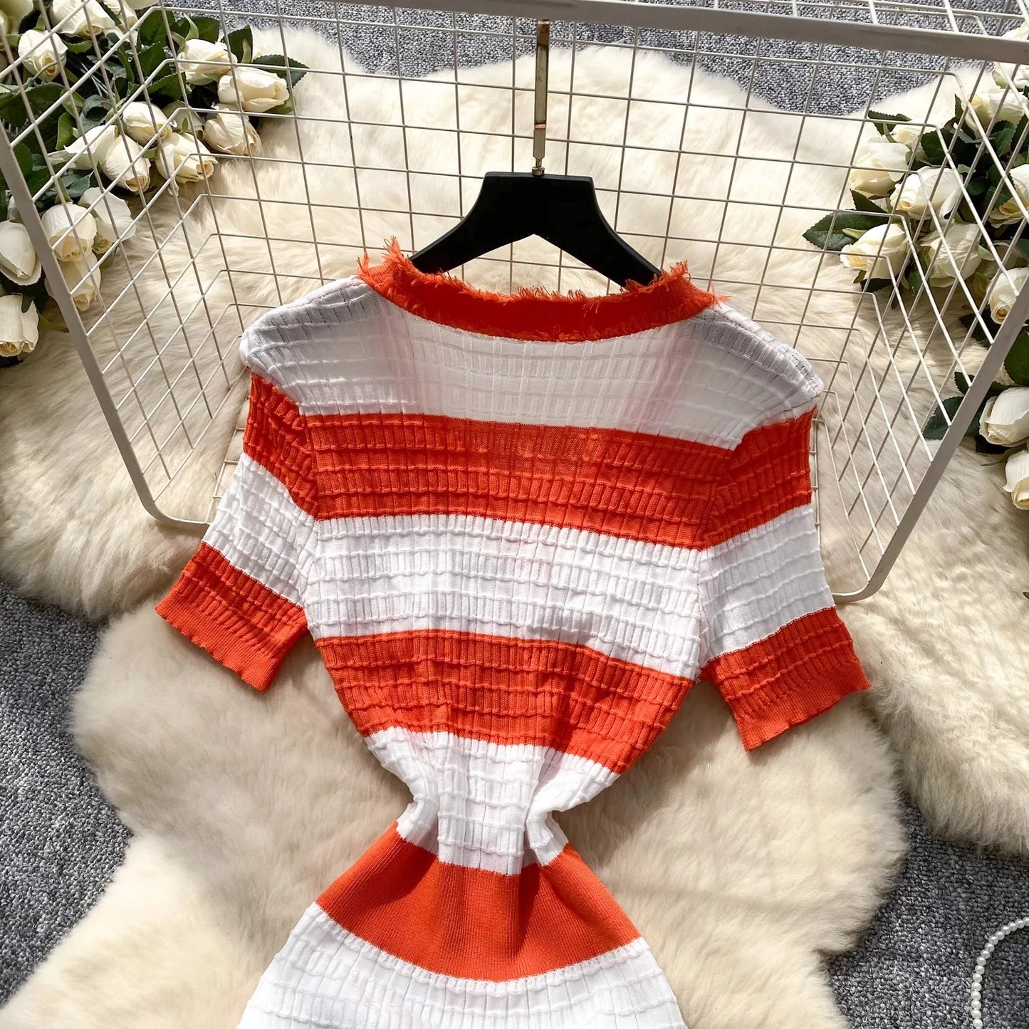 Chic Knitted Slim Waist Office Lady Sweater Maxi Dresses