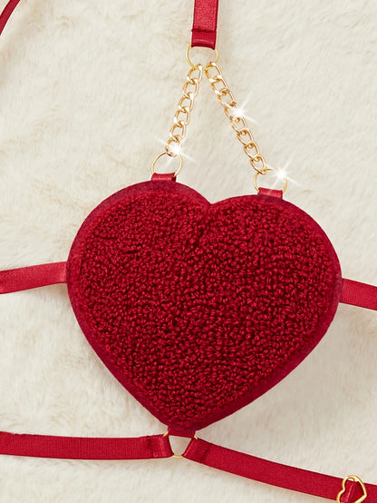 Lingerie Set With Gold Chain + Elegant Thong