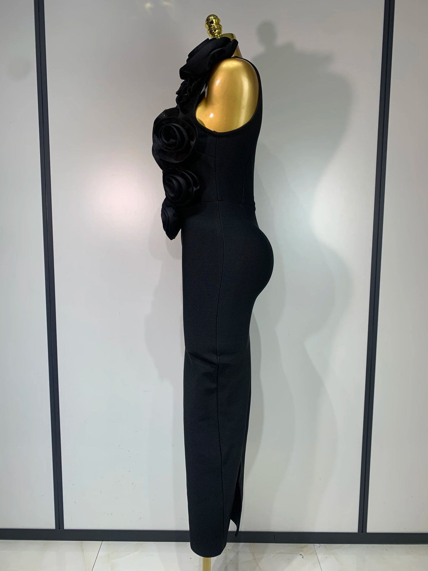 3D Flower Sleeveless Bodycon Bandage Dresses